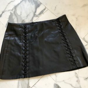 Zara faux leather skirt.